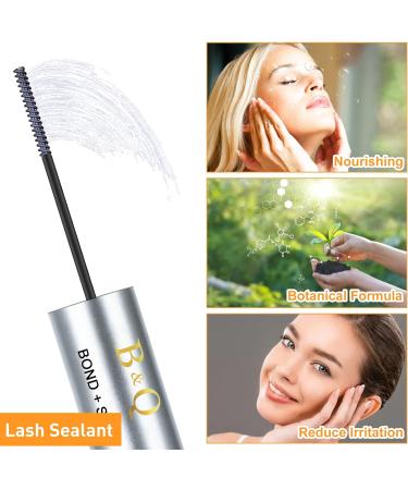 B&Q Eyelash Bond and Seal 10ML - Long Lasting Waterproof Lash Glue for Cluster Lashes - 48-72 Hours Hold - Includes Mascara Wand - Clear 10ML - Buy Online on SooperMarket.com