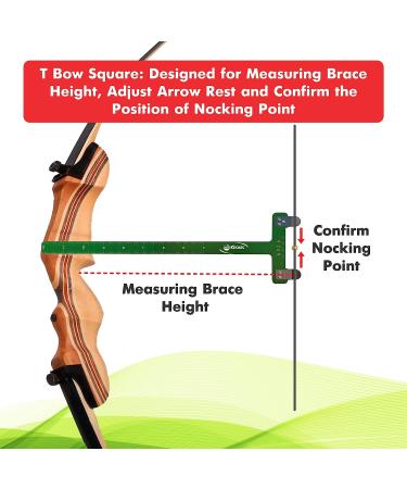 Brass Bow String Nocking Points Set with T-Square Ruler and Plier - Bowstring Accessories for Recurve and Compound Bows - Buy Online on SooperMarket.com
