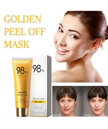 Gold Foil Peel-Off Mask | 98% Gold Anti-Aging Facial Mask for Deep Cleansing & Fine Line Reduction | Ideal for All Skin Types - Buy Online on SooperMarket.com