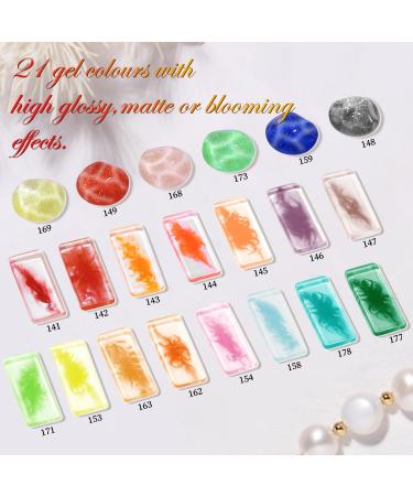 Lavender Violets 25 Pcs Gel Nail Polish Mousse pudding Colours Foundation Blooming Gel Base Coat Glossy n Matte Top Coat Dotting Drawing Nail Brush Manicure Soak Off UV LED Varnish C407 #25 Mousse pudding - Buy Online on SooperMarket.com
