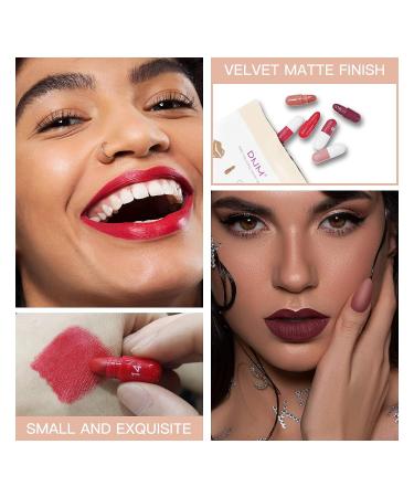 LSxia 18 Colors Capsule Pills Lipstick Set - Long Lasting Matte Lipsticks for Women - Cute Dark Red Lipsticks - Buy Online on SooperMarket.com