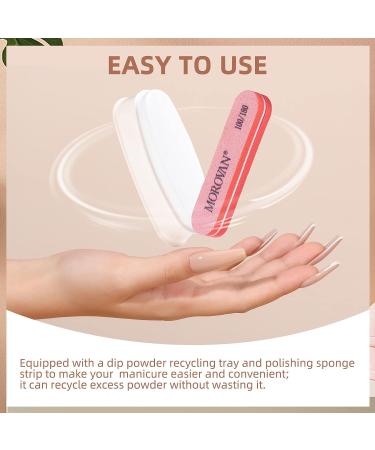 Morovan Dip Powder Nail Kit Starter - 8 Colors Brown Dipping Kit for Salon-Worthy Nails at Home - Buy Online on SooperMarket.com