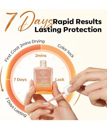 Modelones 15ml 8-in-1 Nail Strengthener & Ridge Filling Base Coat Nail Polish Repair Kit Nail Growth Treatment for Thin and Damaged Nails Gold Glow - Buy Online on SooperMarket.com