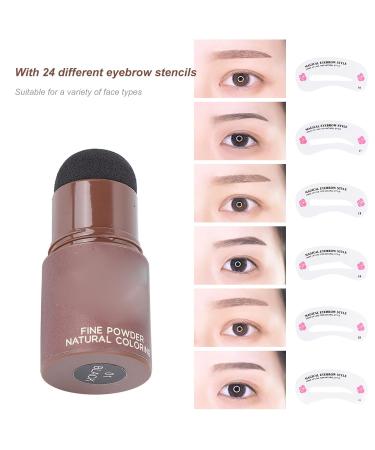 Waterproof Eyebrow Stamp Stencil Kit - 24pcs Reusable Stencils for Brow Shaping and Filling - Makeup Eyebrow Definer - Buy Online on SooperMarket.com