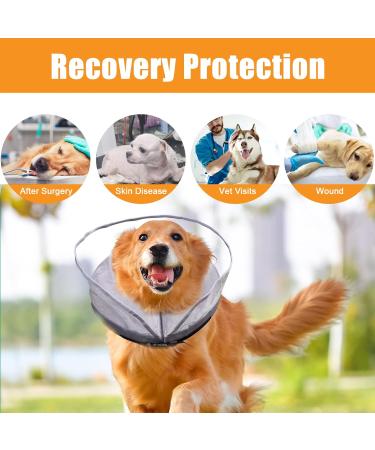 Petyoung Inflatable Dog Cone XL - Anti-Licking Baffle for Dogs After Surgery - Soft Cone for Small, Medium, and Large Breeds (Neck 19-25 in) - Buy Online on SooperMarket.com