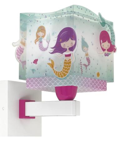 Dalber children's wall lamp children's lamp wall light Mermaids mermaids children's room light lampshade turquoise
