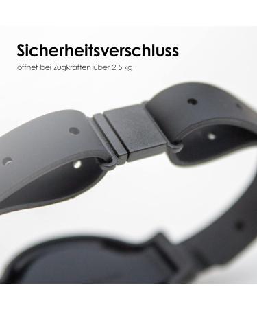 Lucybalu NEMO Cat Neck Band for AirTag | Premium Silicone Collar - Safe Light & Comfortable | Apple AirTag Compatible Cat Tracker - Black - Buy Online on SooperMarket.com