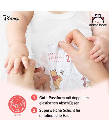 Amazon Brand Mama Bear Disney Ultra Dry Diapers Size 2 (3-6 kg) - 84 Count Pack - Quality Absorbency for Sensitive Skin - Buy Online on SooperMarket.com