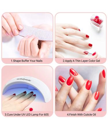 Melodysusie Mini Pocket UV LED Nail Lamp - Portable Gel Nail Light for Fast Curing | 2 Timers, Manicure Nail Dryer for Home & Travel - White - Buy Online on SooperMarket.com