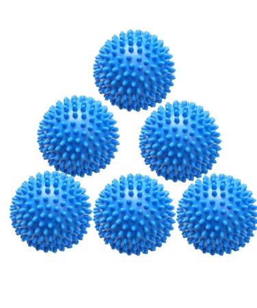 Reusable Dryer Balls Tumble Laundry Wash Balls Non Melt Dryer Balls for Speeding Drying and Reducing Creases for Clothes (Blue)