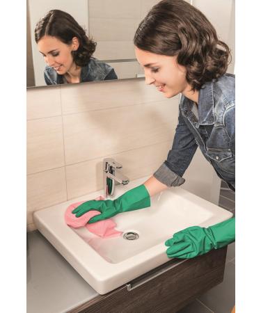 Vileda Dermo Plus Soft & Gentle Latex-Free Rubber Gloves | Size M | Pack of 4 - Ideal for Sensitive Skin | International Shipping Available - Buy Online on SooperMarket.com