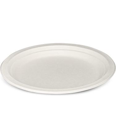 125-Pack 9 Inch Eco-Friendly Compostable Paper Plates - Heavy-Duty Sugarcane, Disposable, White - 125 Count - Buy Online on SooperMarket.com