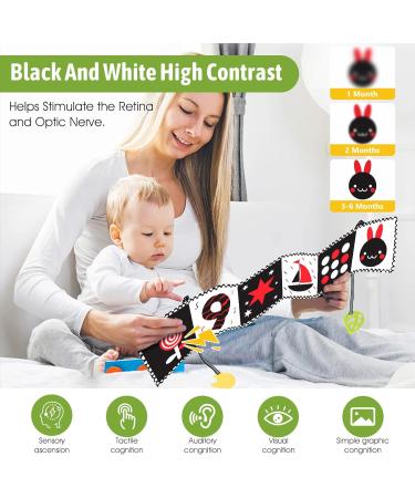 YOGINGO Black and White High Contrast Sensory Toys for Babies | Engaging Baby Mirror | International Shipping - Buy Online on SooperMarket.com