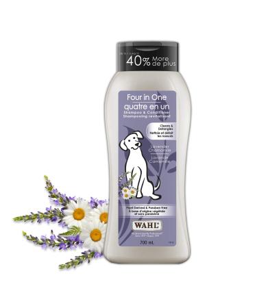 Wahl Canada Four in One Dog Shampoo & Conditioner Plant Derived Shampoo in Lavender Chamomile to Clean Condition Detangle and Moisturize Your Dog Paraben-Free 700ml model 58318