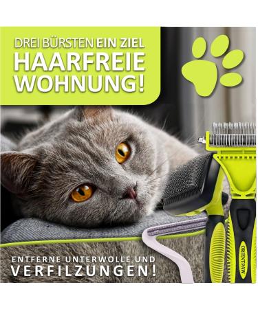 Orientpaw Professional Cat Brush Set - 3-in-1 Grooming Solution for Short & Long Hair | 100% Comfort & Hygiene - Perfect for Cat Care - Buy Online on SooperMarket.com