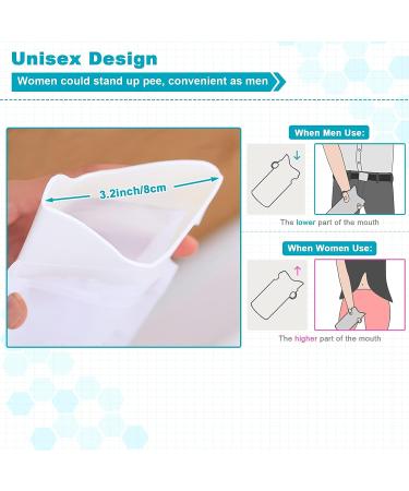 OUMEE 700ML Emergency Disposable Urinal Bags - 20 Pack | Camping, Travel, Traffic Jam Portable Toilet Bags - Unisex Urine & Vomit Bag for Men, Women, Kids - White - Buy Online on SooperMarket.com