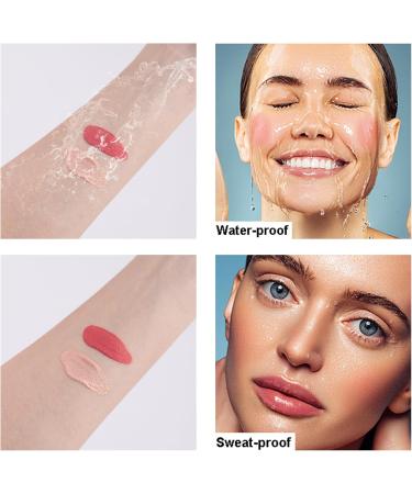Liquid Highlighter Liquid Blush with Face Brush Long Lasting Smooth Lightweight Smudge Proof Blush+ Highlighter 2#+4# 1 count (Pack of 2) - Buy Online on SooperMarket.com