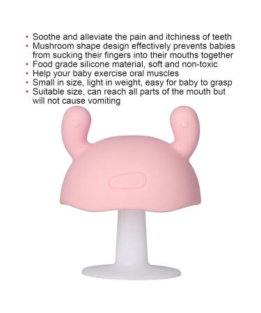 Silicone Mushroom Teething Toy for Infants 4+ Months - Pink - Buy Online on SooperMarket.com