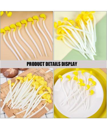 Alipis 12pcs bean sprouts Model decorations pretend lifelike vegetable adornment decorate fruit vegetables decorative vegetable artificial pvc Green bean sprouts Yellow 9.00X1.00X1.00CM - Buy Online on SooperMarket.com