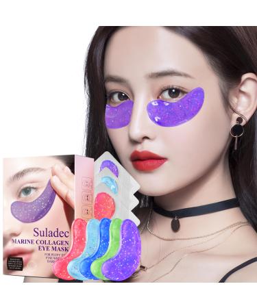 Multi-Colored Collagen Spa Under Eye Mask 20 Pairs - Under Eye Patches for Puffy Eyes&Dark Circle Dry Skin Reduce Fine Lines Improve Dark Circles and Eye Bags