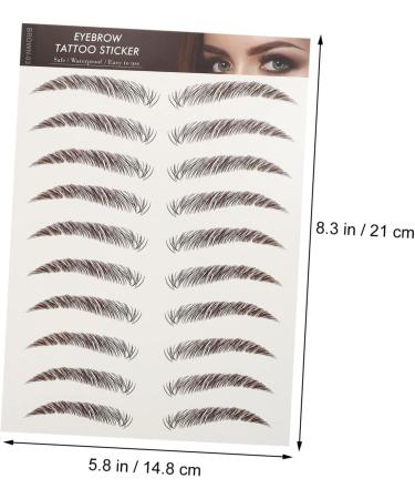 FOYTOKI 9 Sheets Waterproof Eyebrow Stickers Hairlike Eyebrows Brown Imitation Eyebrow 6d Transfer Stickers - Buy Online on SooperMarket.com