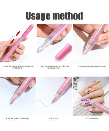 Nail Art Pen Nail Art Pens Nail Art Tools 12PCS Nail Art Tools 3D Colorful Nail Polish Pens for Womens DIY Graffiti Drawing Nail Art Polish Fine Tip Nail Polish Set for Manicure Tools - Buy Online on SooperMarket.com
