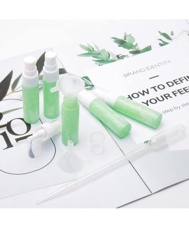 Buy PXYELEC 10ml Green Glass Spray Bottles - Refillable Atomizer Set with 10 Trophies for Perfumes & Essential Oils - Ideal for Travel & Dosage - Buy Online on SooperMarket.com