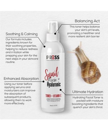 PRSS Snail Mucin + Hyaluronic Hydrating Toner 6 oz | Nourishing Skincare for All Skin Types - International Shipping Available - Buy Online on SooperMarket.com