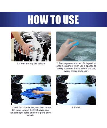 IFFANY 3 in 1 Car Paint Restorer Kit Car Nano Ceramic Crystal Coating Micro-Molecule Crystal Coating Restoration Care Agent Waterproof Dustproof & Scratch Repair 2PCS - Buy Online on SooperMarket.com