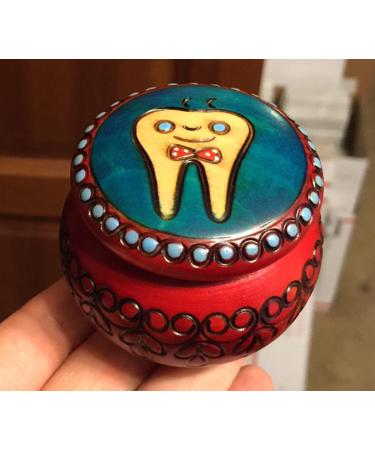 Handmade Wooden Boy's Tooth Fairy Box - First Tooth Keepsake and Curl Holder - Buy Online on SooperMarket.com