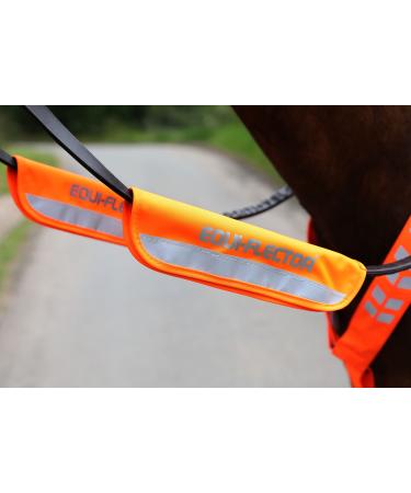 Shires Equi-Flector Horse/Pony Bridle Bands Reflective (Orange)