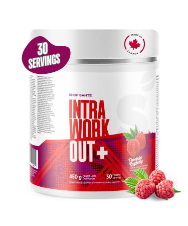 Shop Sante Intra Workout Plus - EAA + BCAA Powder - 30 Servings Essential Amino Acids Drink Supplements for Hydration Endurance & Muscle Recovery - 8g EAAs Electrolytes - Raspberry
