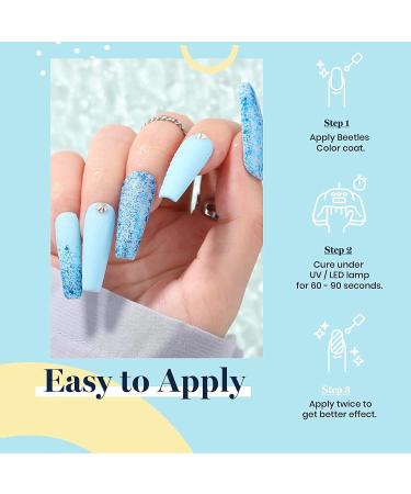 Beetles Gel Nail Polish Set- Summer Splish Splash Collection 6 Pcs Glitter Bule Nail Gel Polish Kit Soak Off UV LED Lamp Gel Nail Kit Nail Art Manicure Salon DIY at Home Gifts for Women A-Splish Splash - Buy Online on SooperMarket.com
