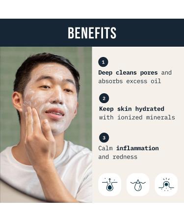 Cardon Men's Deep Pore Cleaning Clay Face Wash for Oily, Acne-Prone Skin - Korean Premium Skin Care | 3.4 Fl Oz (Pack of 1) - Buy Online on SooperMarket.com