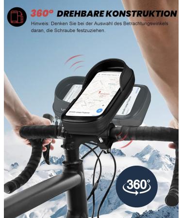 Waterproof Bike & Motorcycle Mobile Phone Holder | Handlebar Bag for 5.5-7 Inch Smartphones - E-Bike & Bicycle Accessories - Buy Online on SooperMarket.com