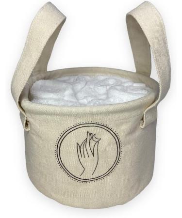 Small Canvas Towel Bag for Makeup Remover Cloths - 6 Pack (12x12 inch) | Premium Extra Absorbent Cotton - Buy Online on SooperMarket.com