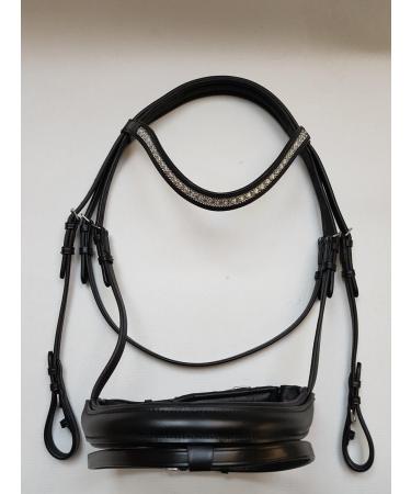 Buy Nilo Bridle Horse Hanna (Full) - Rhinestone Head Straps & Reins - High-Quality Black Bridle for Warmbloods - Buy Online on SooperMarket.com
