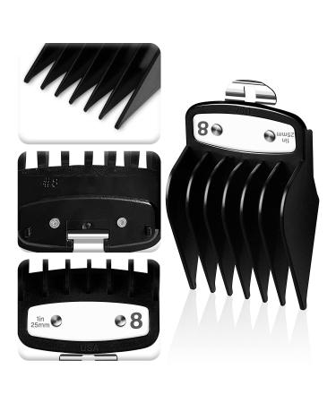 Wahl Professional Hair Clipper Guards Set - 10 Pcs Coded Cutting Guides #3170-400, 1/8 to 1 Inch - Fits All Wahl Clippers, Black - Buy Online on SooperMarket.com