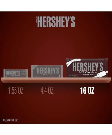 Hershey's Milk Chocolate Candy 1 lb Gift Bar | Gluten Free | Giant Hershey's 1lb Bar - Buy Online on SooperMarket.com