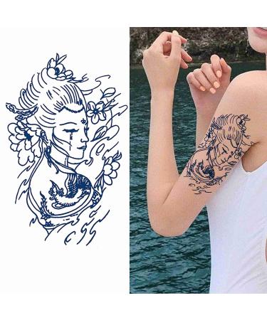 Long-lasting 4 Sheets Semi Permanent Butterfly Tattoos for Women - Temporary Body Art for Arm, Hand, and Shoulder - Buy Online on SooperMarket.com