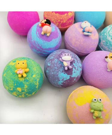 Kids Bath Bombs with Surprise Toys - 12 Pack Natural Bubble Fizzes Gift Set for Birthday & Christmas - Buy Online on SooperMarket.com
