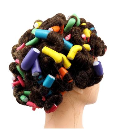 Premium Papilotten Lockenrifler - 42 Multi-Colored Flexi Rods for Gentle Natural Curls Overnight | Ideal for Large & Small Curls - Buy Online on SooperMarket.com