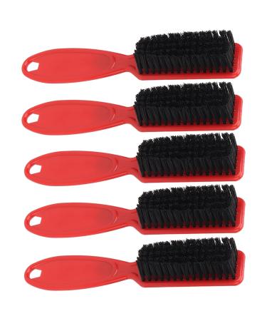 Beard Brush Nylon Bristles Beard Brush Multifunctional Ergonomic Handle for Cleaning Broken Hair (Red)