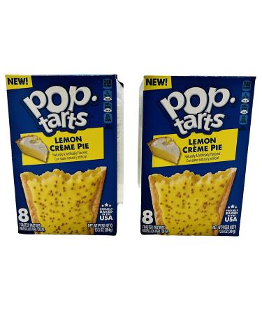 Pop Tart 2 Pack: Lemon Creme Pie Pop Tarts (Includes Two 13.5 oz Boxes of Lemon Cream Pie Pop Tarts for a total of 16 Toasted Pastries) 1 Count (Pack of 1) - Buy Online on SooperMarket.com
