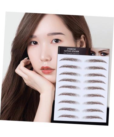 Angoily 4pcs Eyebrow Stickers Waterproof Eyebrow Brown Eyebrow Tool 3d Shaping Post Paper - Buy Online on SooperMarket.com