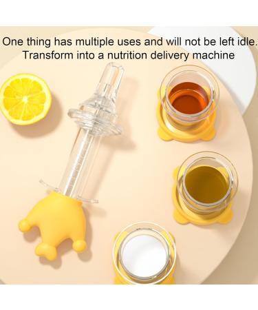 Calakono Yellow Medicine Dispenser for Children | Cute Baby Feeder & Pacifier Medical Dispenser | Ideal for Newborns & Baby Feeding Utensils - Buy Online on SooperMarket.com