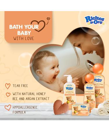 Ricitos de Oro Honey Bee Baby Shampoo 3-Pack - Paraben-Free, Hypoallergenic Cleansing Shampoo for Delicate Hair - 8.4 FL Oz Bottles - Buy Online on SooperMarket.com