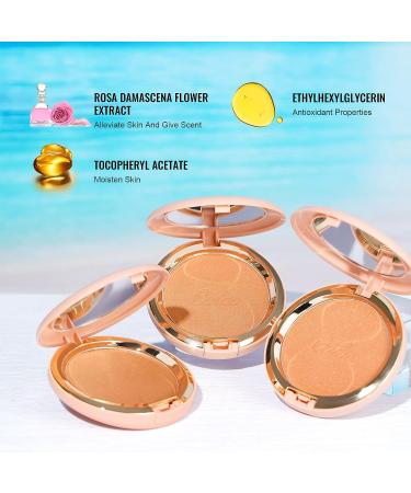 Oulac Sensual Touch Powder Sunkissed Bronzer - Subtle Shimmery Bronze Powder for Natural Glow (B02) Gold Coast - Buy Online on SooperMarket.com