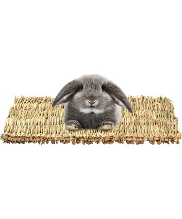 3 Pack Rabbit Bunny Mat - Natural Straw Woven Grass Chew Toy Bed for Small Animals - Buy Online on SooperMarket.com