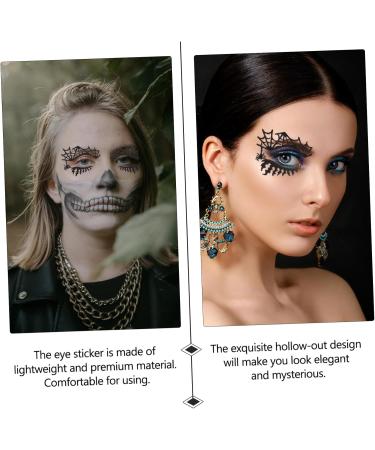 ABOOFAN Halloween Fake Eyelashes 2 Pairs eye shadow stickers false eyelashes Paper halloween eyelashes cross false eyelashes for Fluffy Eyeslash - Buy Online on SooperMarket.com